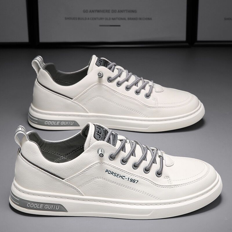 Men's new spring collection breathable white sneakers